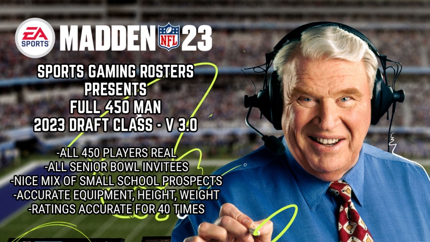 Madden NFL 23 – PS5 – Full 450 Man 2023 Draft Class v 3.0 OUT NOW!