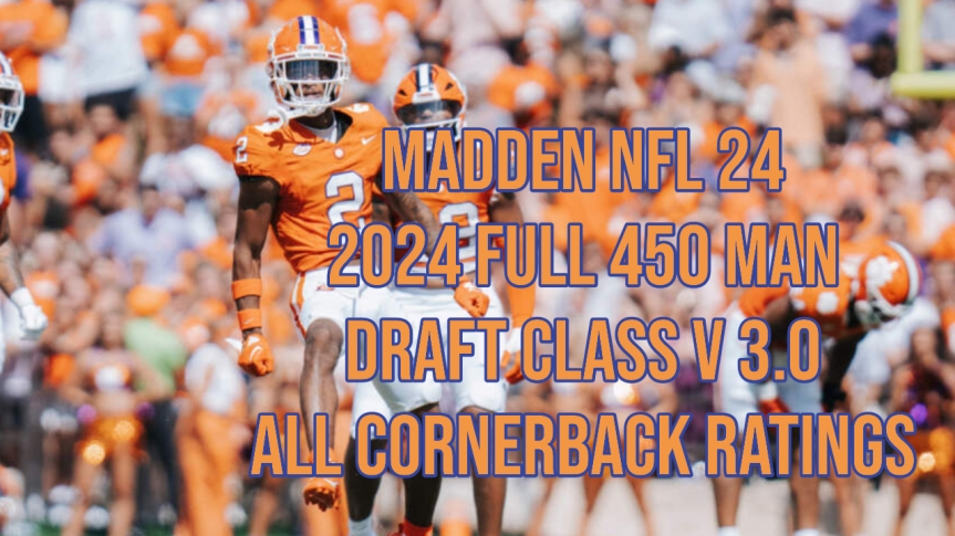Madden NFL 24 – 2024 Draft Class v 3.0 – Cornerback Rankings